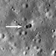 The newly formed double crater, spotted on the far side of the Moon near Hertzsprung crater.